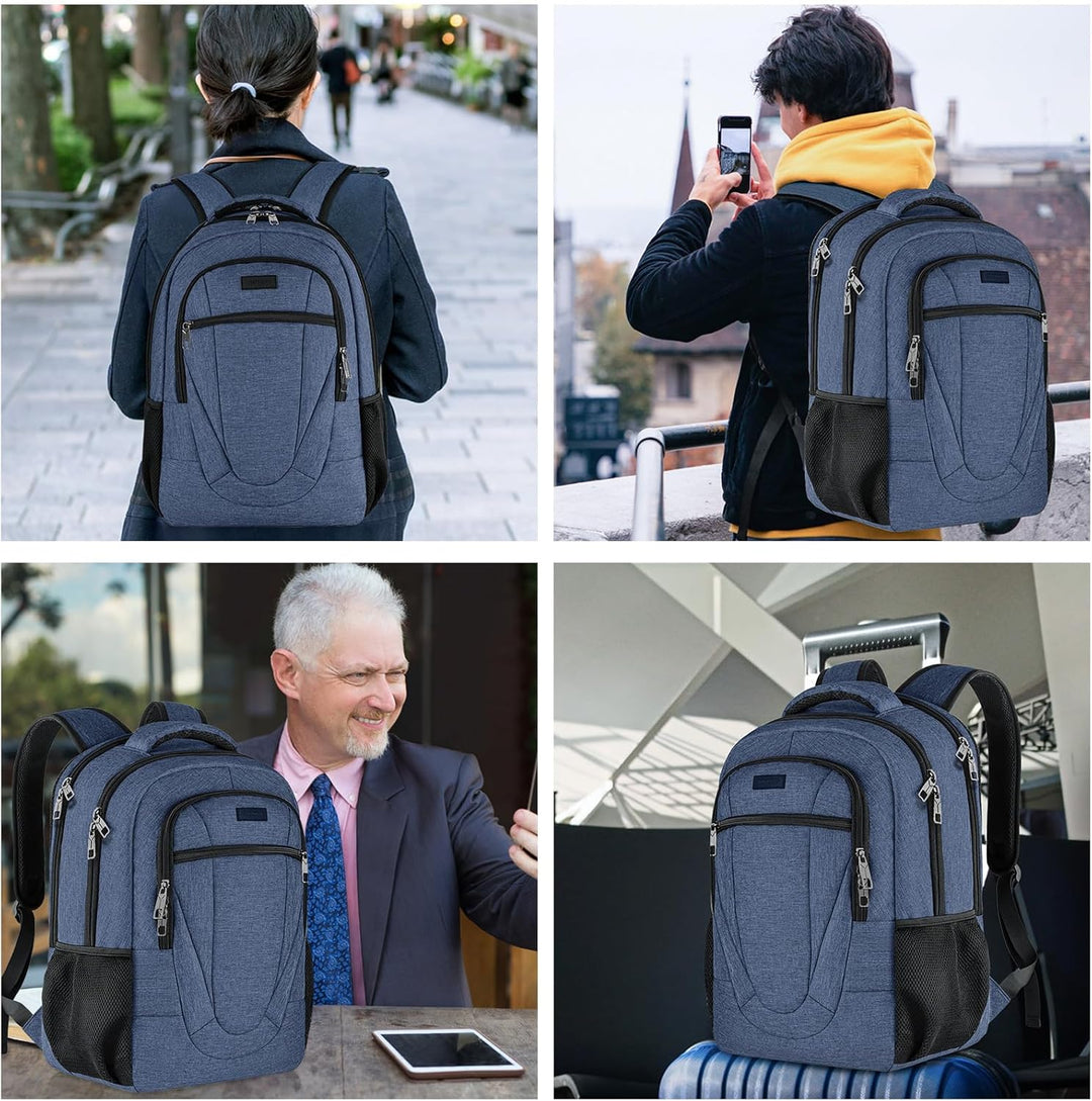 Mochila para mujer y hombre, mochila de viaje para laptop con carga...