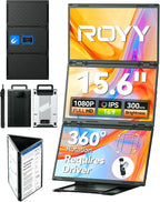 ROYY - Extensor de pantalla para portátil cuádruple de 15.6 pulgada...