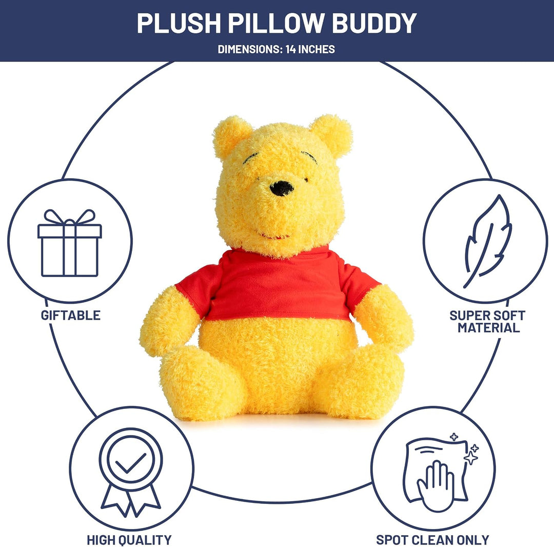 Jay Franco Disney - Almohada de peluche de 14 pulgadas, color amari...