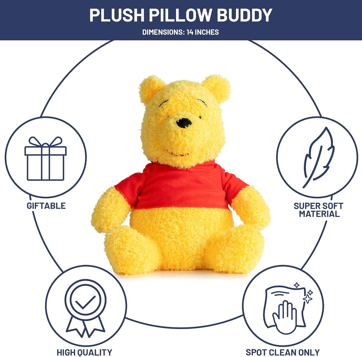 Disney Winnie The Pooh - Almohada de felpa para niños, diseño de dibujos