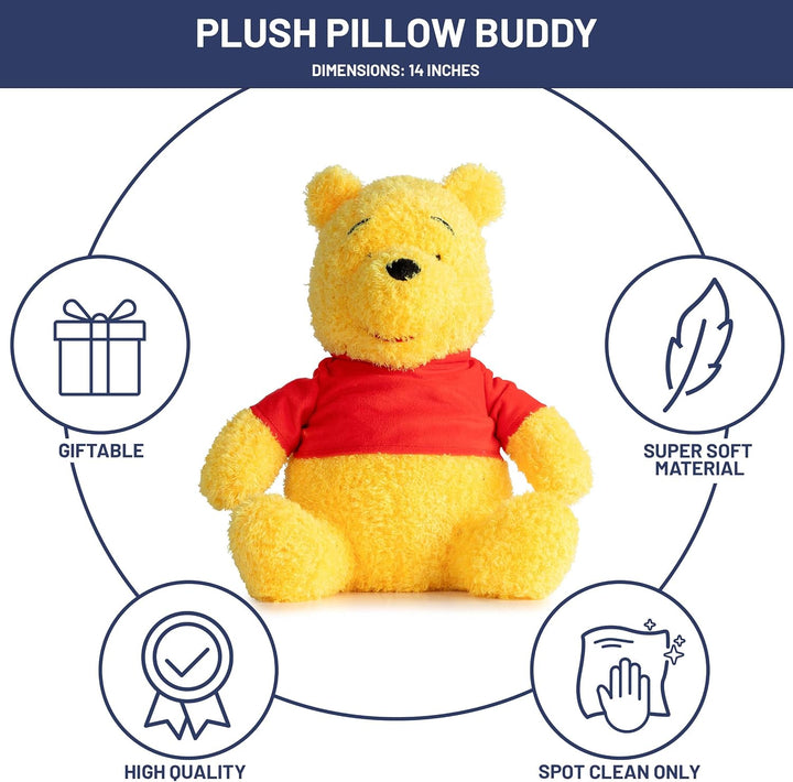 Jay Franco Disney - Almohada de peluche de 14 pulgadas, color amari...