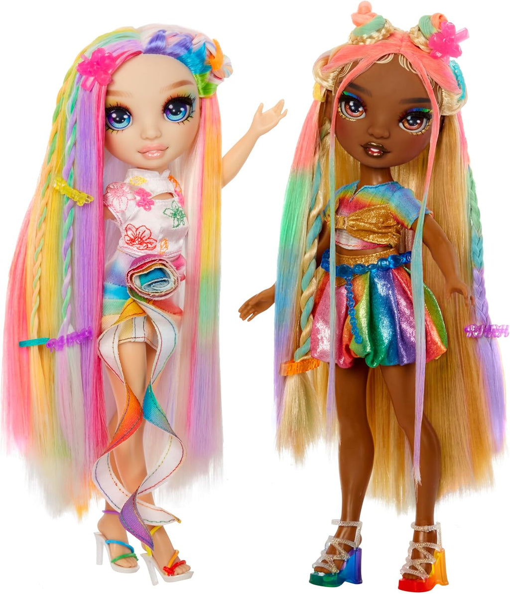 Tiza para cabello de Rainbow High y estilo Amaya - Muñeca arco iris de 27.9 cm. Tiza para cabello lavable, color, estilo, juego, enjuague y repetición. Gran regalo para niños de 4 a 12 años o más