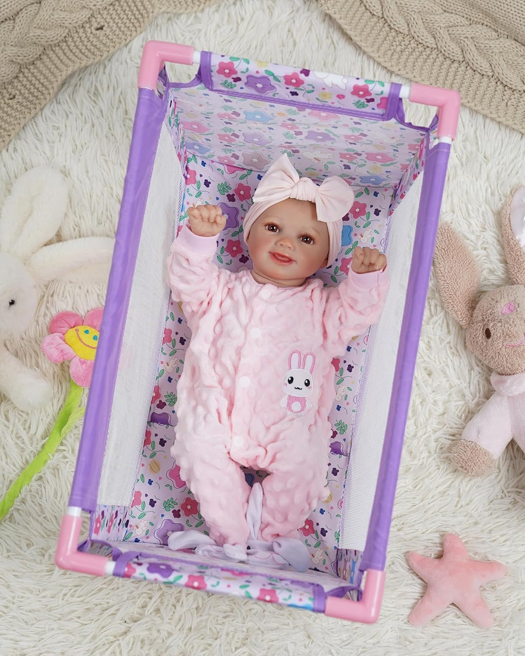 BABESIDE Juego de Cuna para Muñecas de Bebé para Muñecas de 18 Pulg...