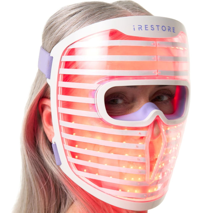 iRestore Máscara facial LED para piel juvenil, terapia de luz roja...