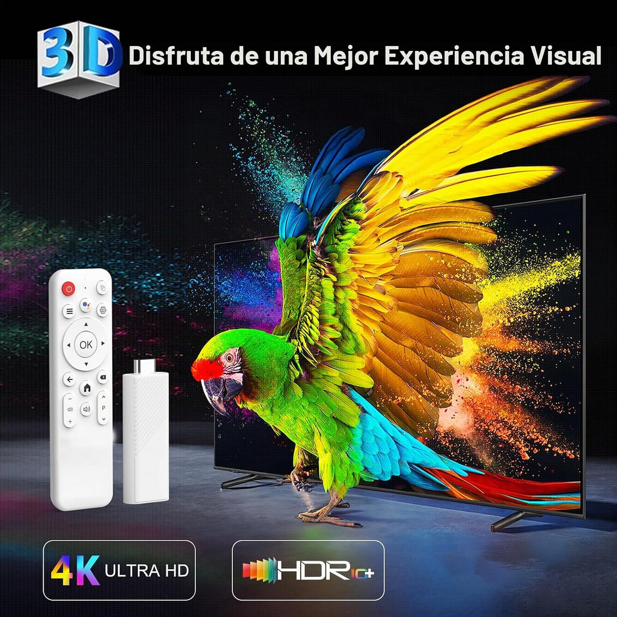 Screencast TV Stick 4K Ultra HD Streaming Stick 16GB Transmite videos desde iPhone, iPad, Android, portátil a TV/monitor/proyector, compatible con Chromecast Miracast y AirPlay