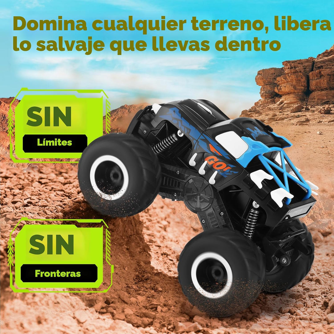 Threeking 1:16 Coches de juguete impermeables RC Monster Truck Cami...