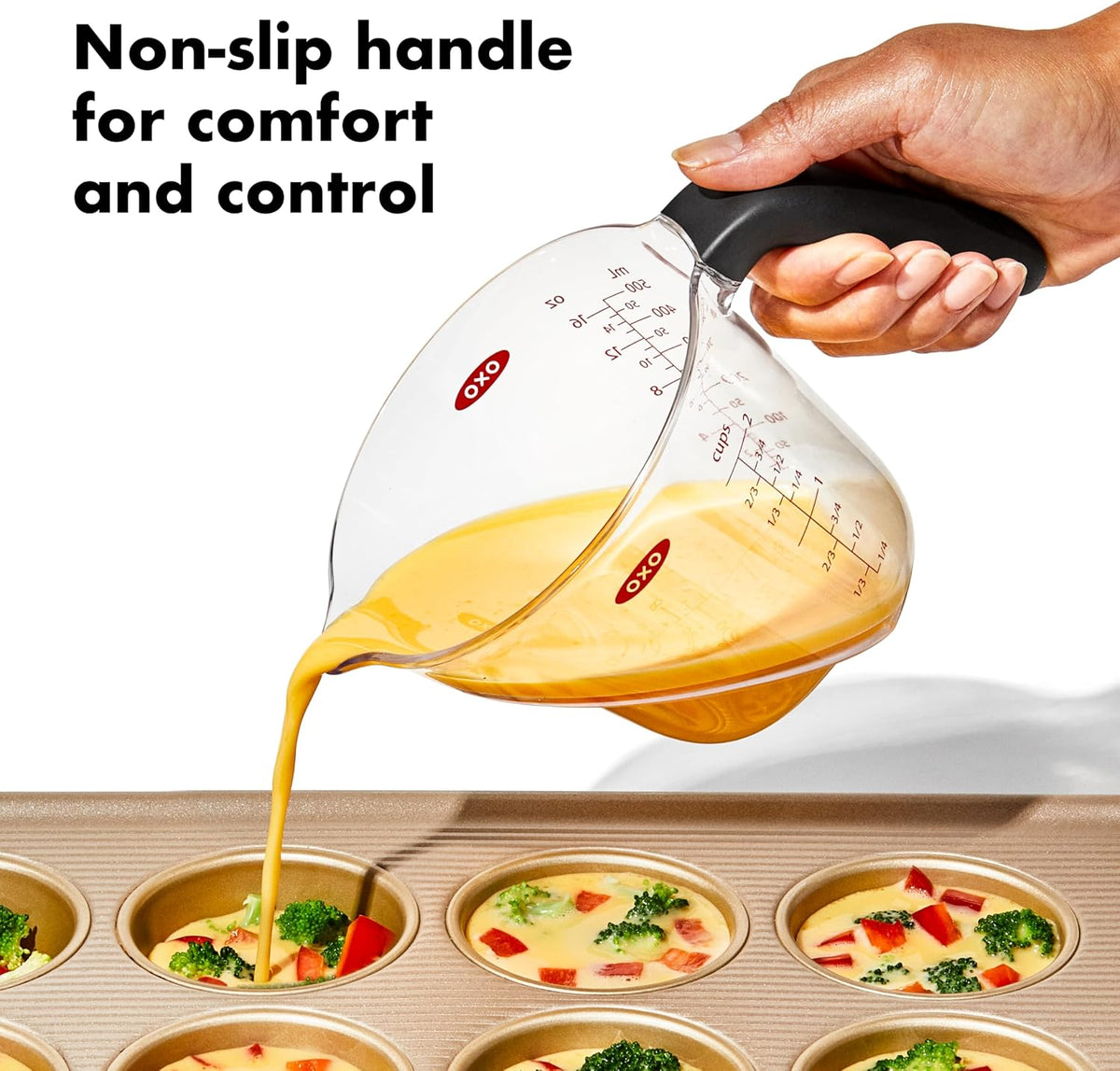 OXO Good Grips - Juego de tazas medidoras angulares (3 piezas)