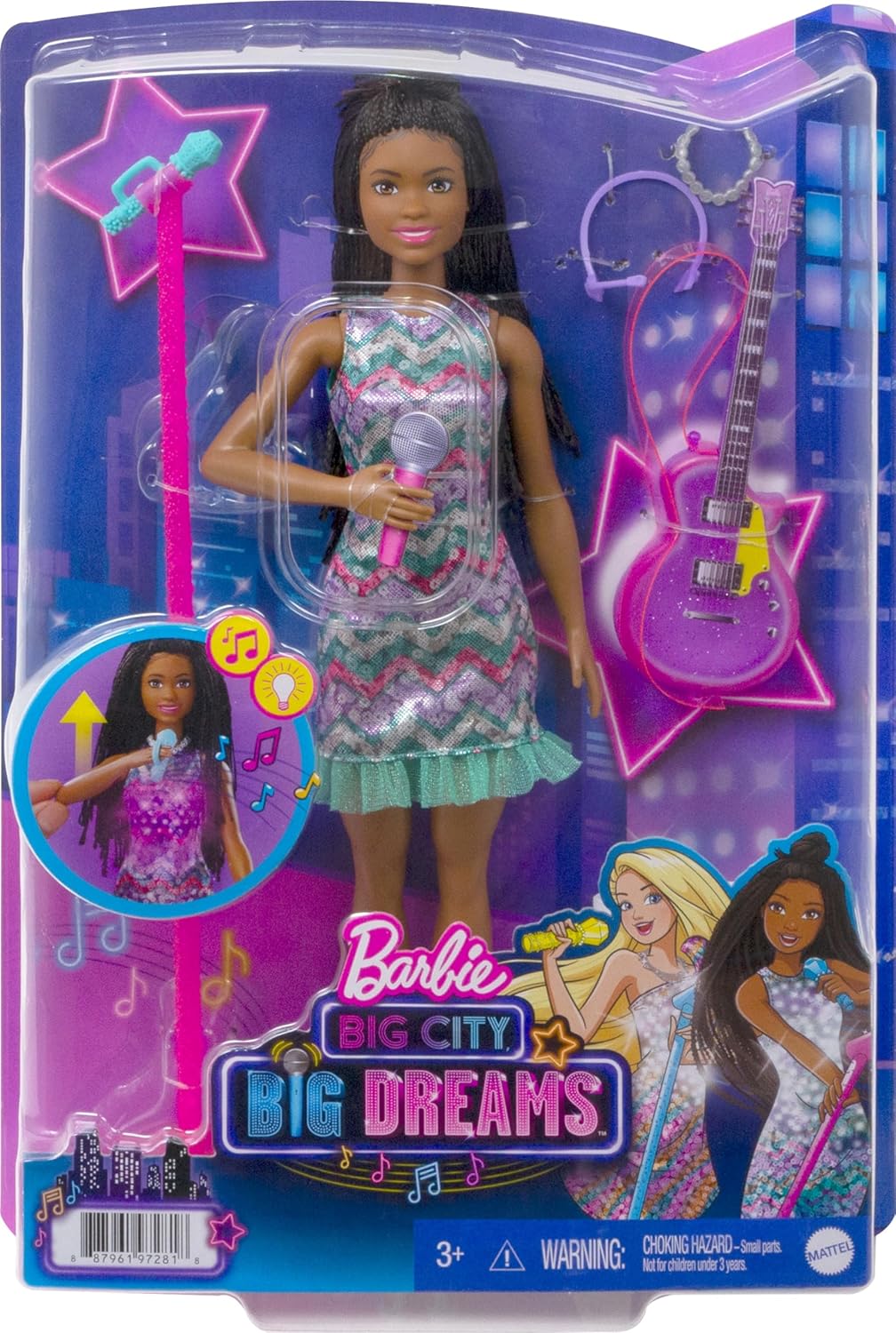 Barbie Big City, Big Dreams Singing Brooklyn Doll con música, luz,...