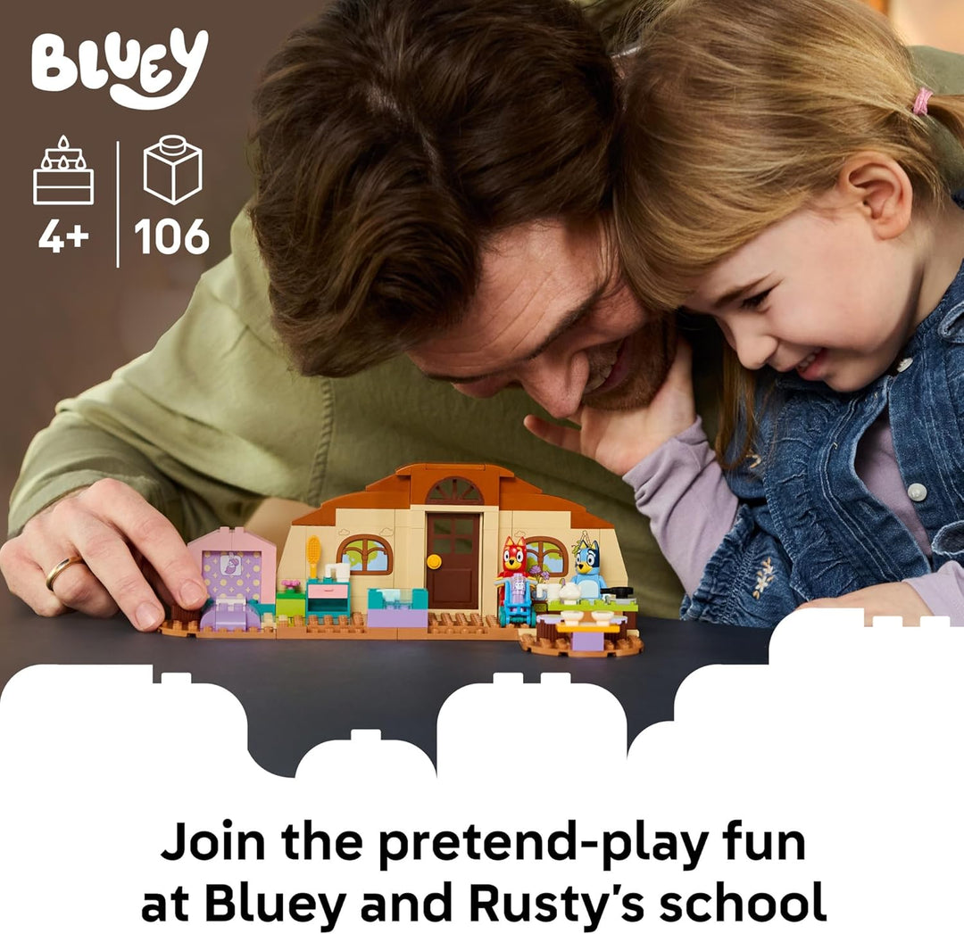 LEGO Bluey School with Rusty and Bluey - Building Toy for Girls &am...