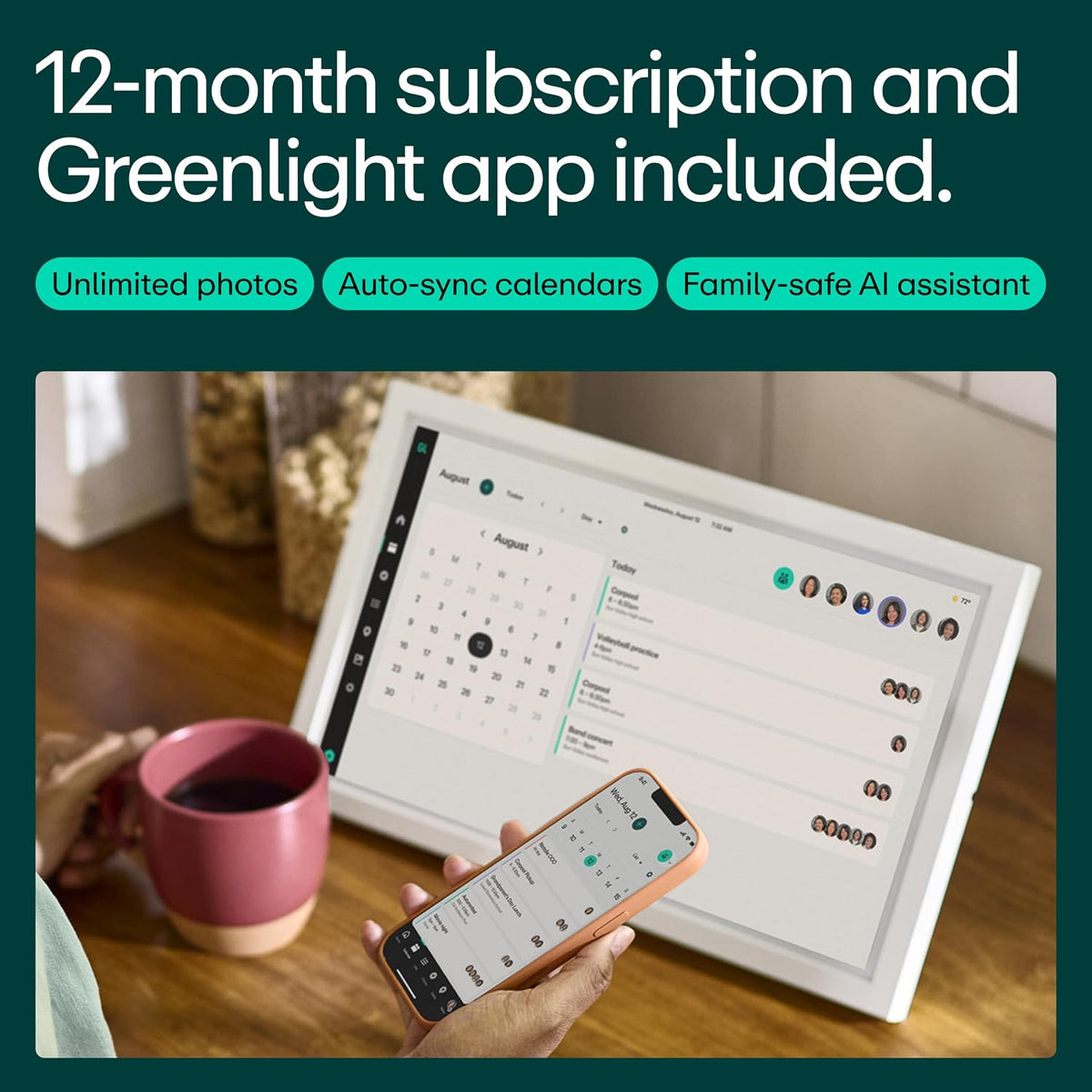 Greenlight Hub familiar de 10.1" con suscripción de 12 meses incluida