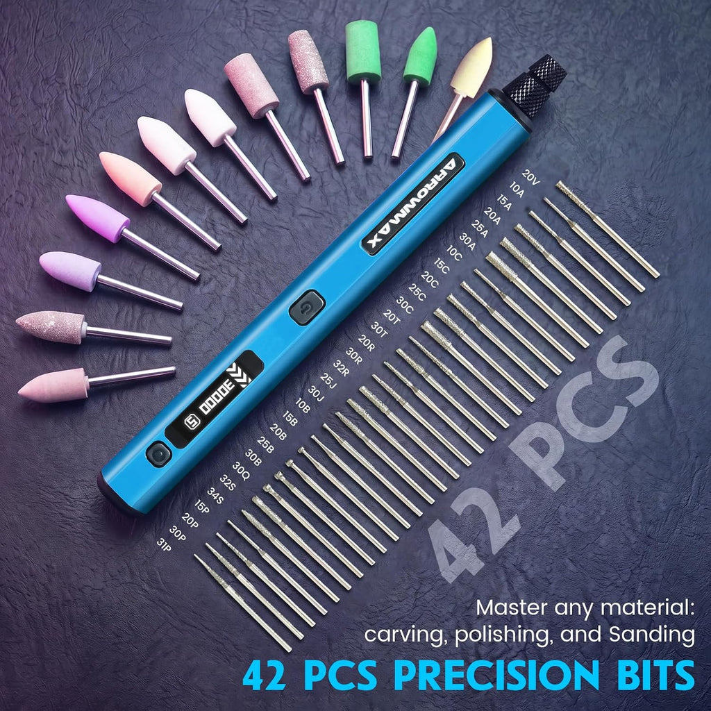 ARROWMAX - Mini kit de herramientas rotativas inalámbricas de 5 velocidades