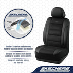 Skechers Fundas de asiento de automóvil de espuma viscoelástica refrigeradas por aire, compatibles con bolsas de aire, ajuste universal para la mayoría de automóviles, SUV, camionetas y camiones