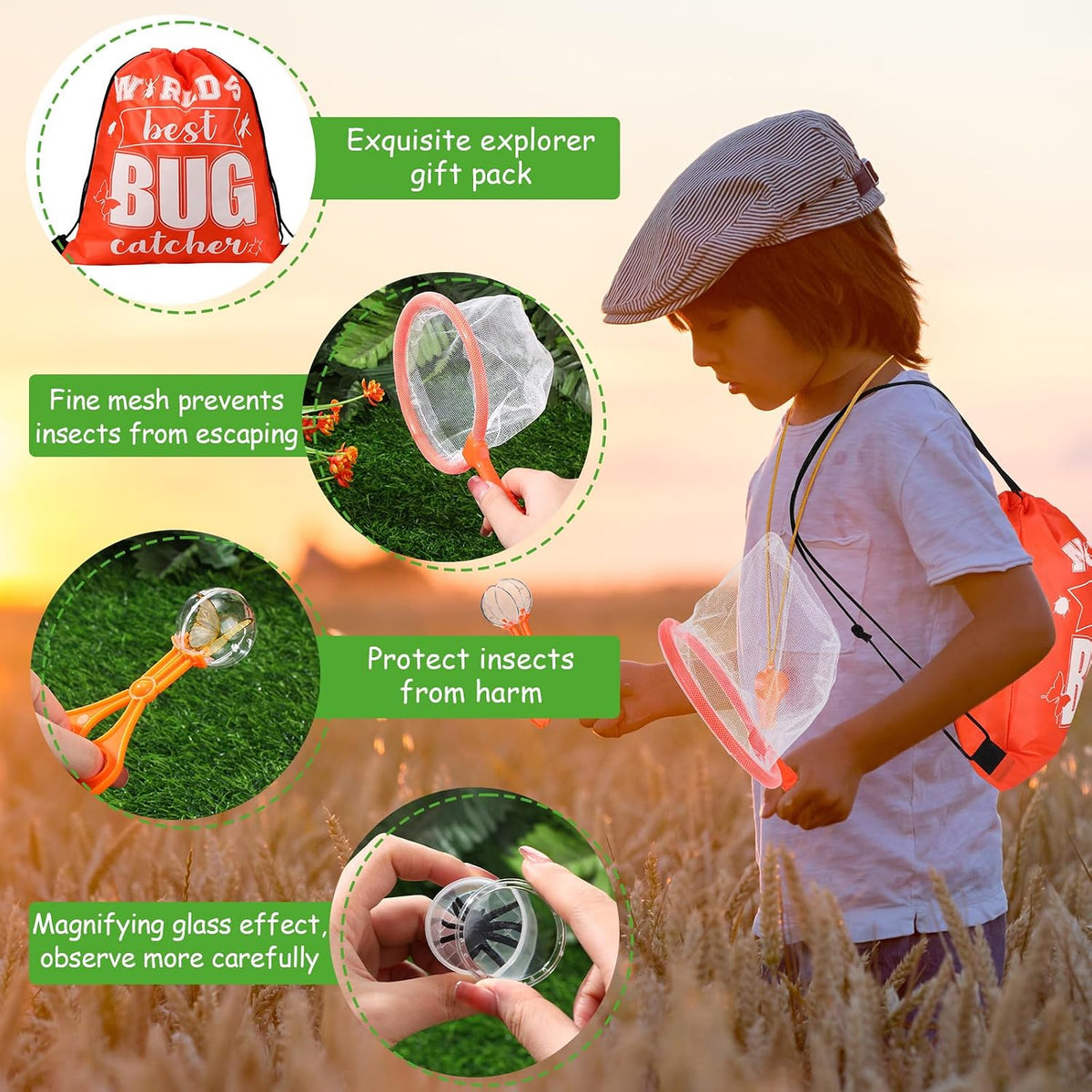 Silipull - Kit de captura de insectos de 48 piezas para niños a granel