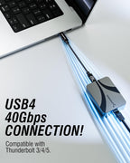 SABRENT Adaptador Ethernet Thunderbolt y USB4 de 10 GbE, USB-C (NT-P10G)