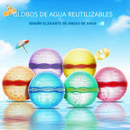 Globos de agua reutilizables, bolas de agua magnéticas recargables autosellables, juguetes de agua para piscina y playa, juguetes de verano al aire libre para niños a partir de 3 años (16 unidades)