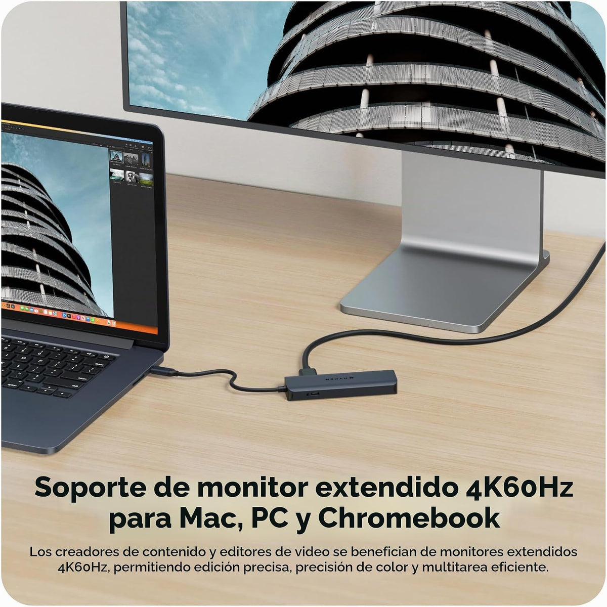 Hyper, 5785582, hub USB 3.2 de 6 puertos
