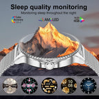 Reloj inteligente para mujer, pantalla AMOLED ultra clara de 1.32 pulgadas con llamadas Bluetooth (respuesta/hacer) seguimiento de actividad/frecuencia cardíaca y monitor de sueño, más de 120 modos