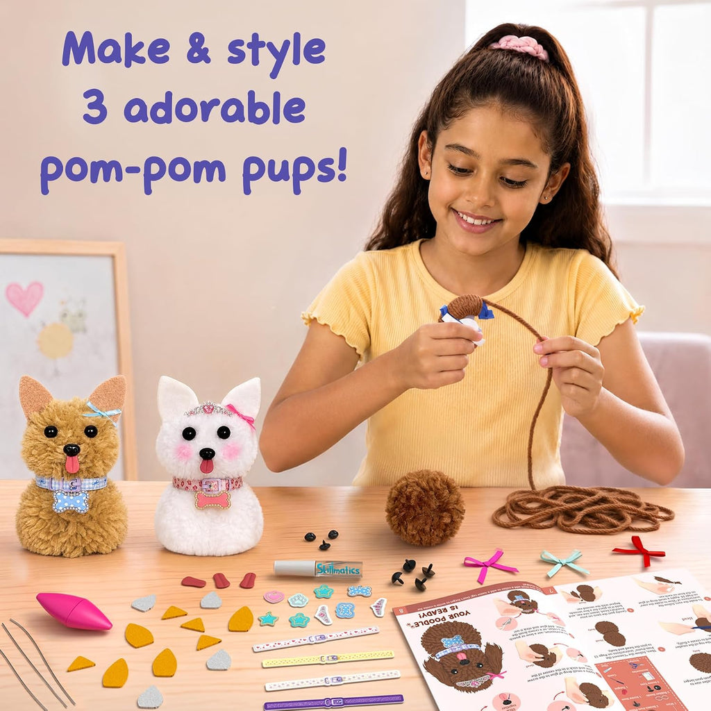 Skillmatics PomPals Puppies - Kit de arte y manualidades de bricolaje