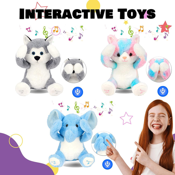 Hopearl Peek A Boo Husky Interactive Repeats What You Say - Juguete...