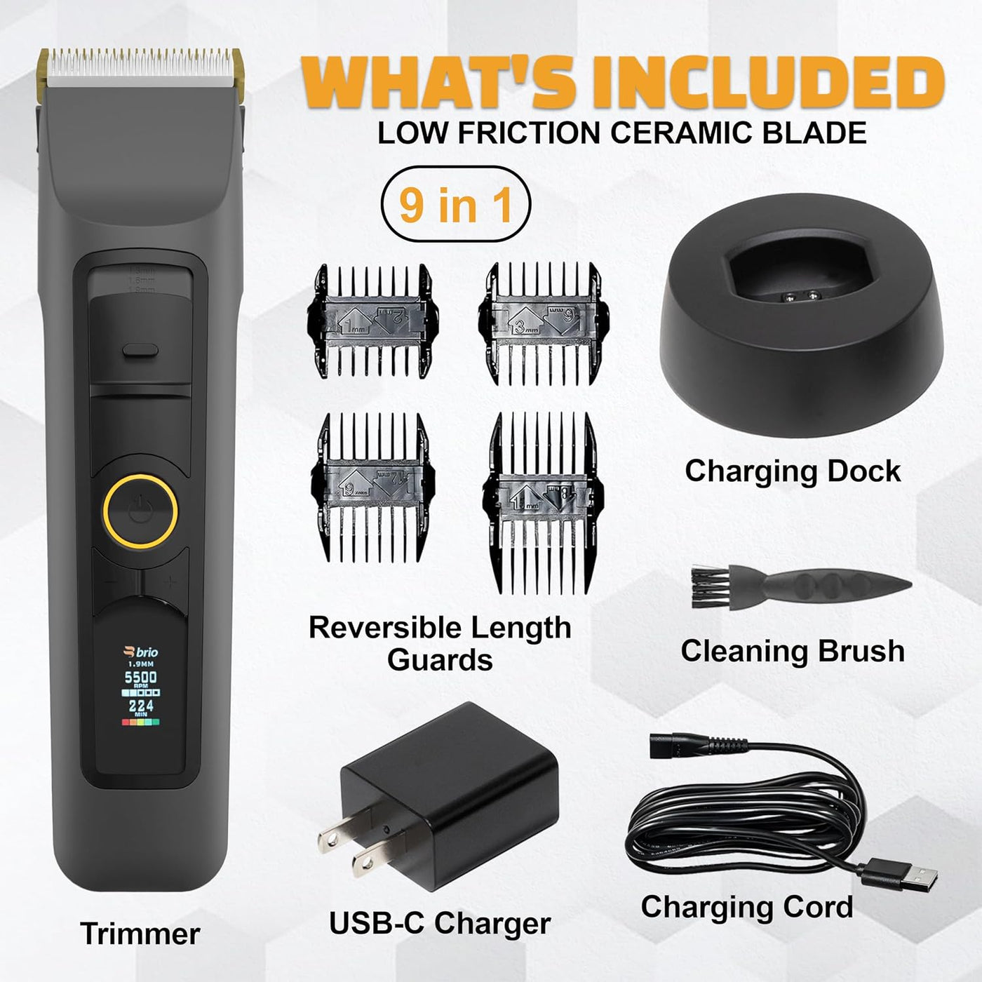 Brio Beardscape V2 Recortador de barba para hombre profesional con...