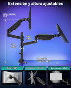 Brazo de monitor dual MOUNT PRO para pantallas ultraanchas de hasta 49" de