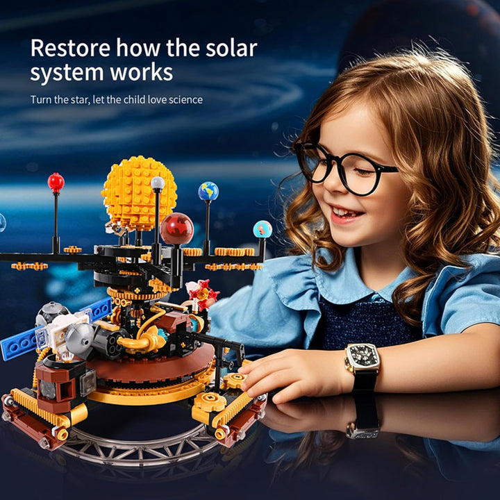 Juego de planetas de bloques de construcción del sistema