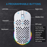 TMKB Falcon M1 - Ratón inalámbrico para juegos, sensor óptico de 24...