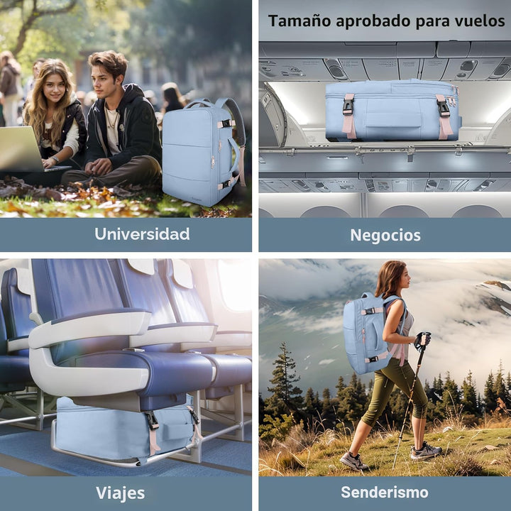Taygeer - Mochila de viaje para mujeres, con puerto de carga USB y...