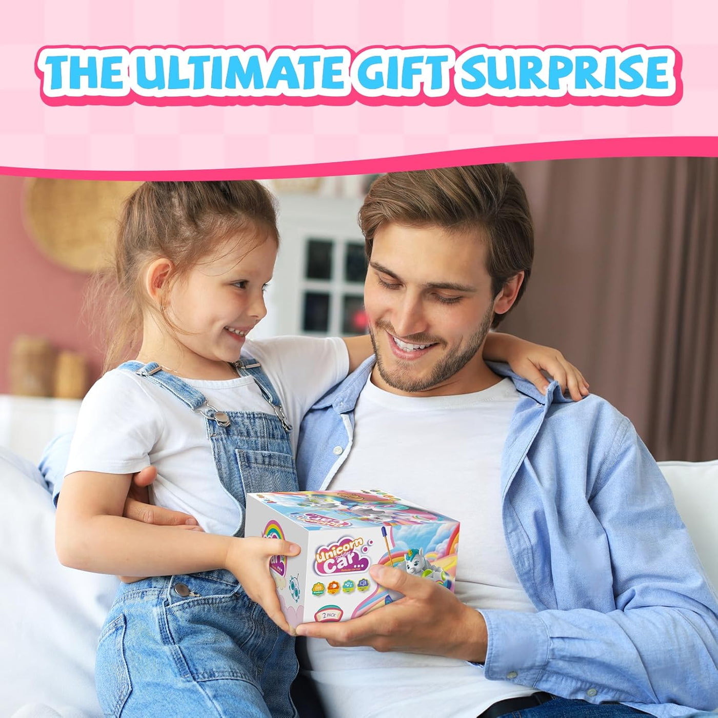 AEROQUEST Juguetes de unicornio para niñas, auto a control remoto p...