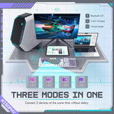 RisoPhy Teclado Mecánico Inalámbrico, Modo Triple 2.4G\/USB-C\/Blue...