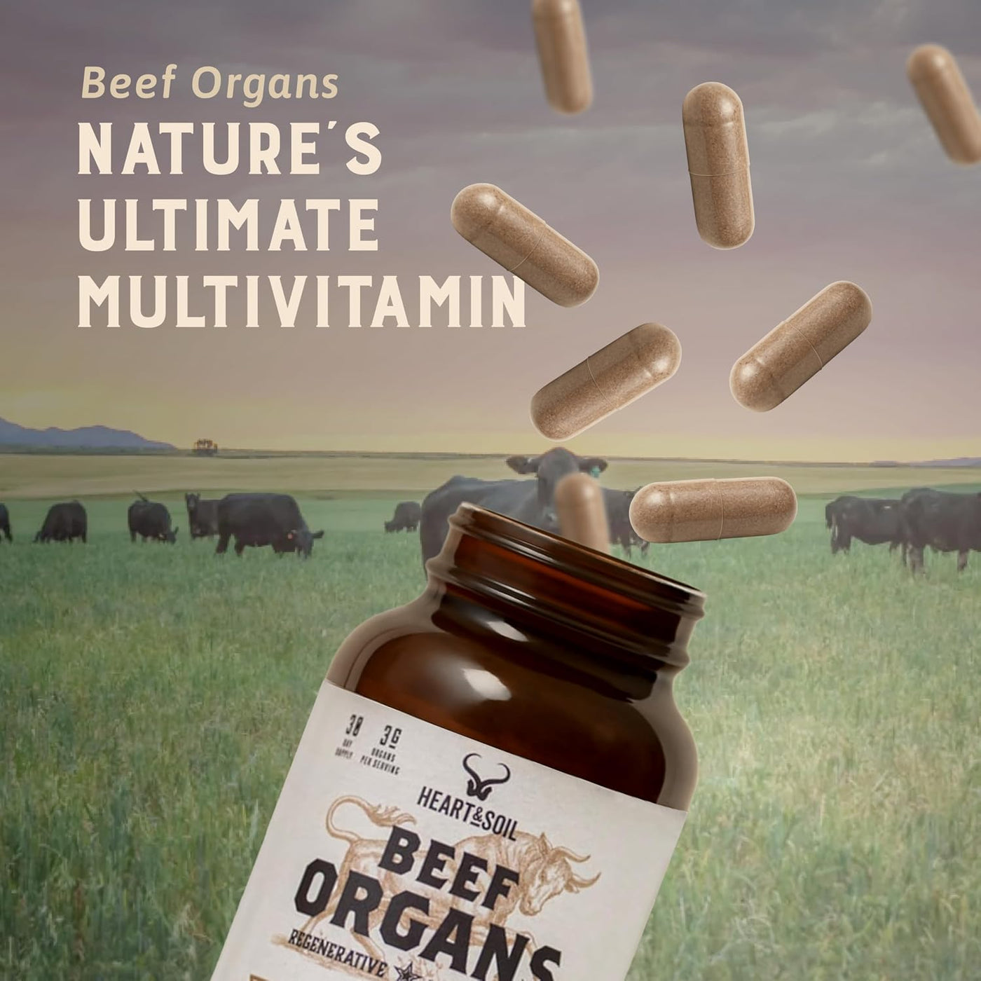 HEART &amp; SOIL \u2013 100% Órganos de res alimentados con pasto y...