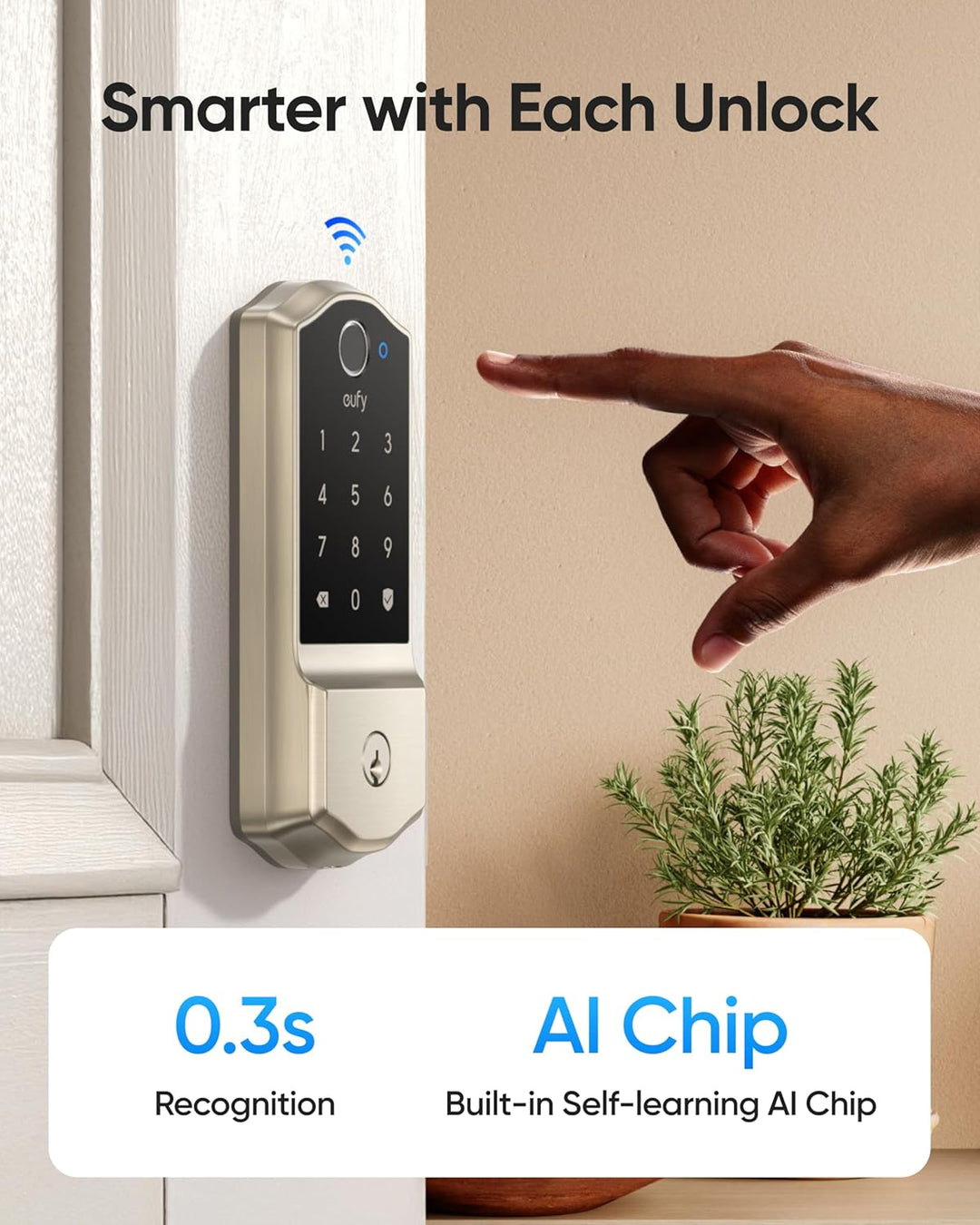 eufy Security Smart Lock C220, cerradura de puerta de entrada sin l...