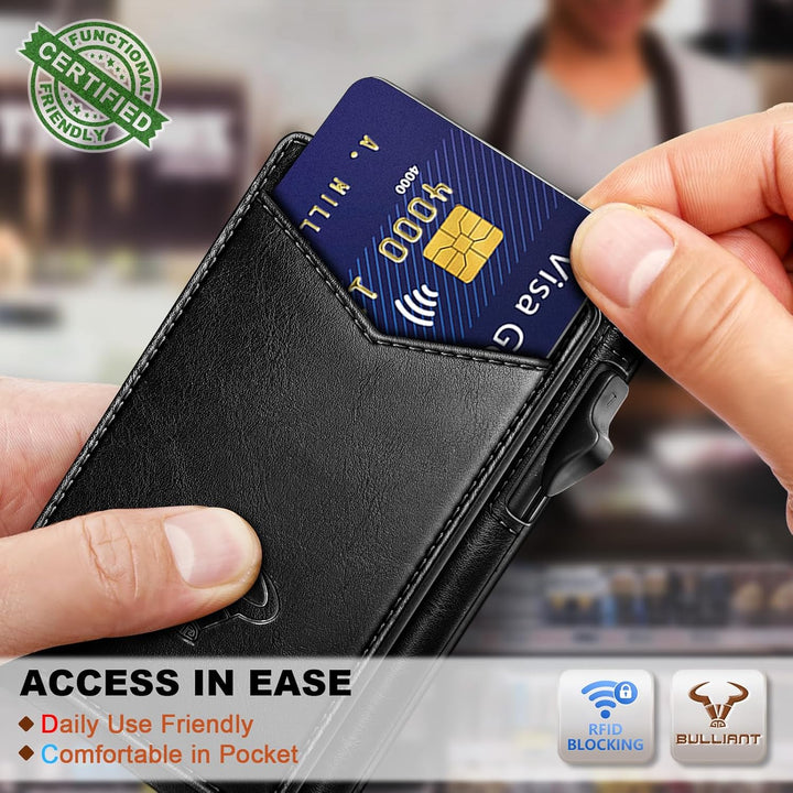 BULLIANT Billetera magnética de metal con clip para dinero, 9 tarje...
