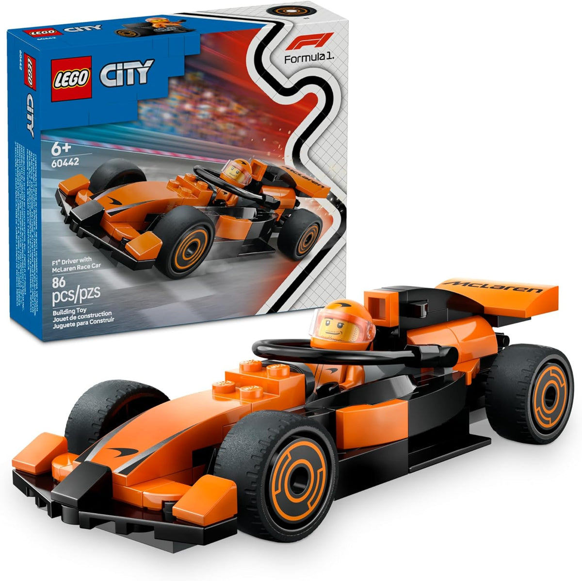 LEGO City F1 Driver McLaren Race Car Toy Modelo de