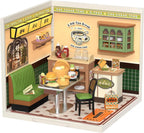 Rolife Super Creator - Juego de construcción de casas de plástico en miniatura con LED, adecuado para figuras pequeñas, juguetes de construcción, kit de diorama, regalos para adolescentes y adultos (Hong Kong Bites Cafe)