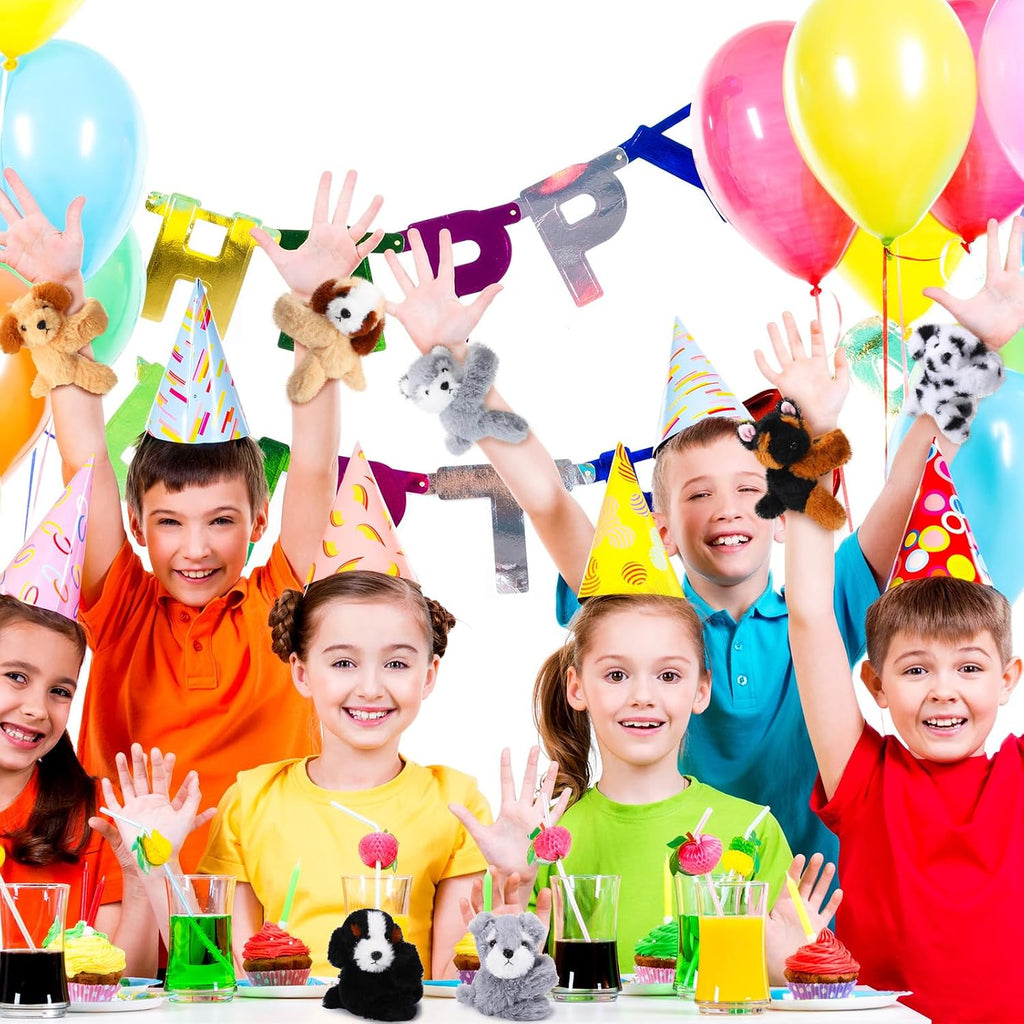 Liliful Paquete de 8 pulseras de peluche para niños, regalos de peluche