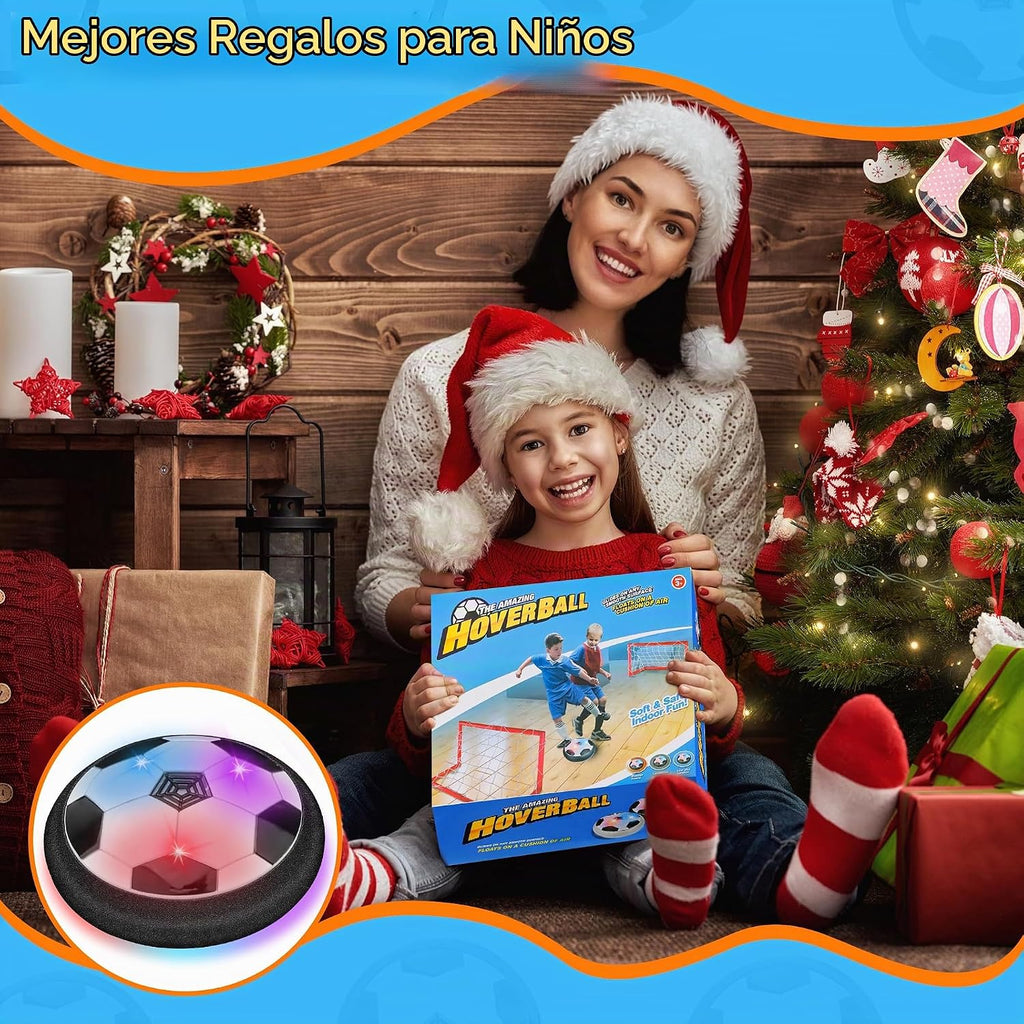 Balón de fútbol LED Hover, juego de fútbol flotante con 2 porterías, juego de fútbol interior para niños y niñas, regalos de cumpleaños para niños pequeños, juguetes regalos para edades de 3 a 12 años