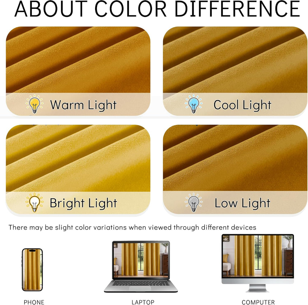 ChrisDowa Cortinas de terciopelo para oscurecer la habitación de 90