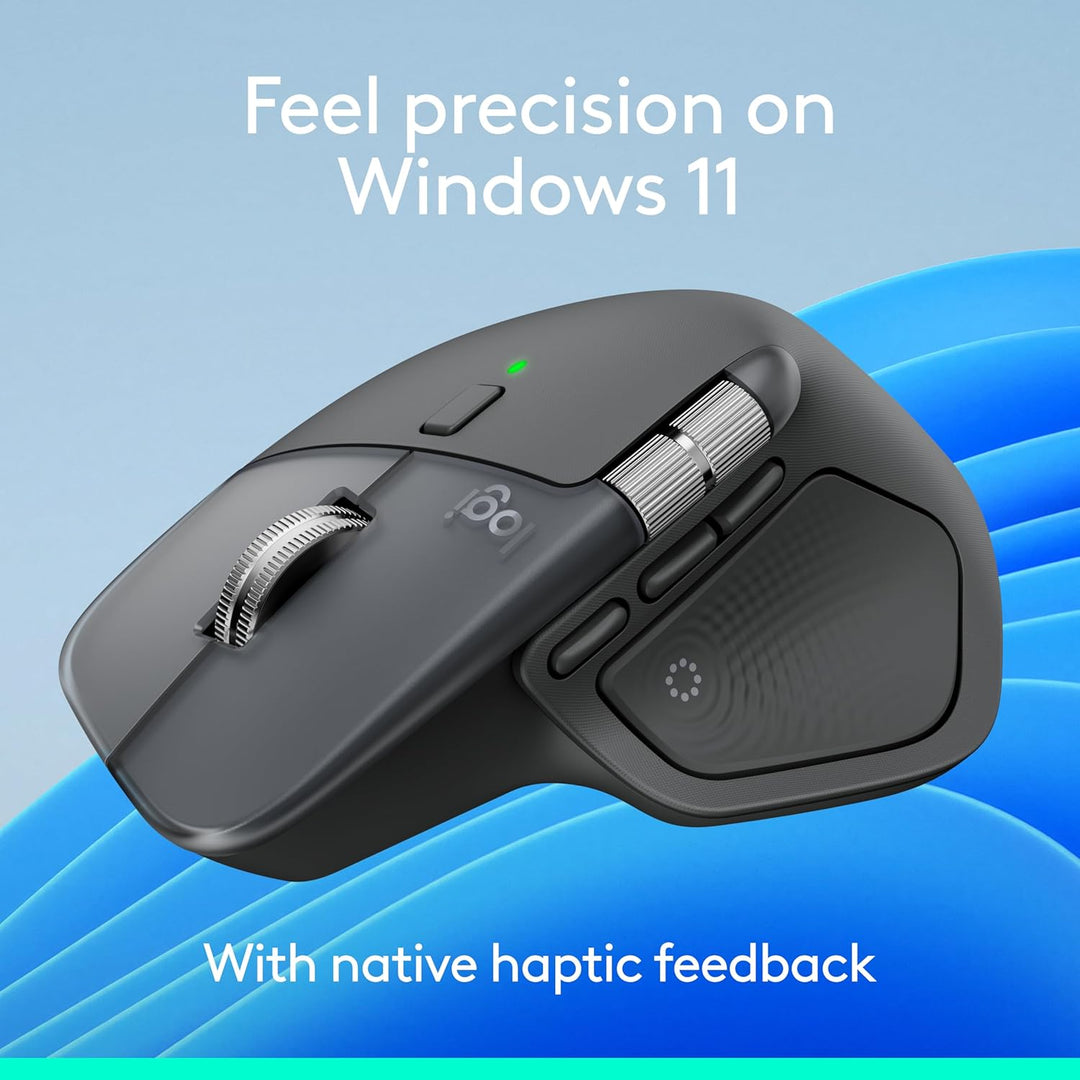 Logitech MX Master 4, ratón inalámbrico ergonómico con retroaliment...