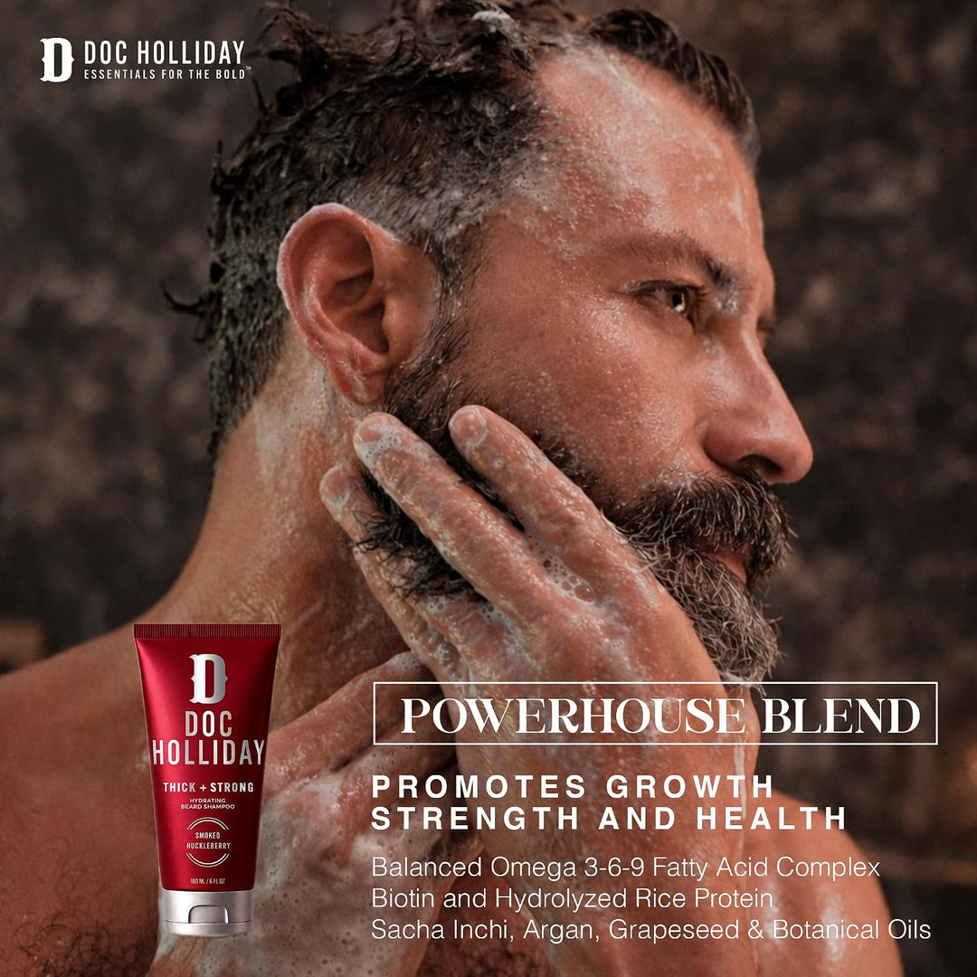 DOC HOLLIDAY Champú hidratante para barba grueso y fuerte \u2013 Ar...