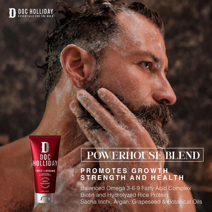 DOC HOLLIDAY Champú hidratante para barba grueso y fuerte \u2013 Ar...