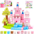 Hiwawind Bloques magnéticos de princesa actualizados para niñas, Cubos magnéticos de princesa