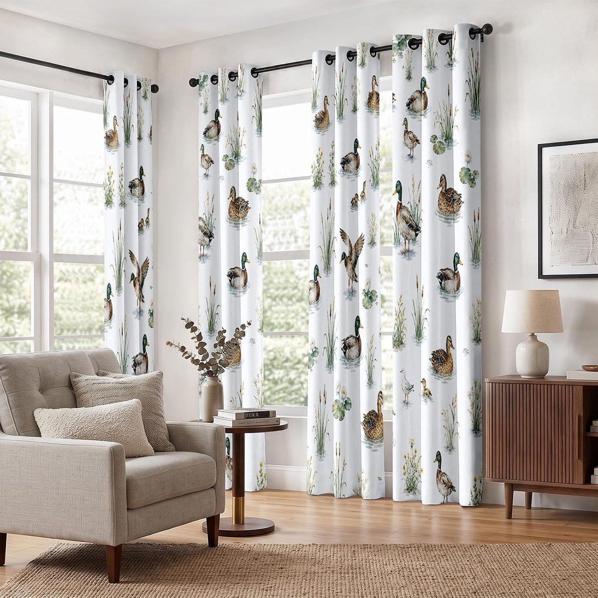 4 paneles de cortinas opacas, cortinas de oscurecimiento de