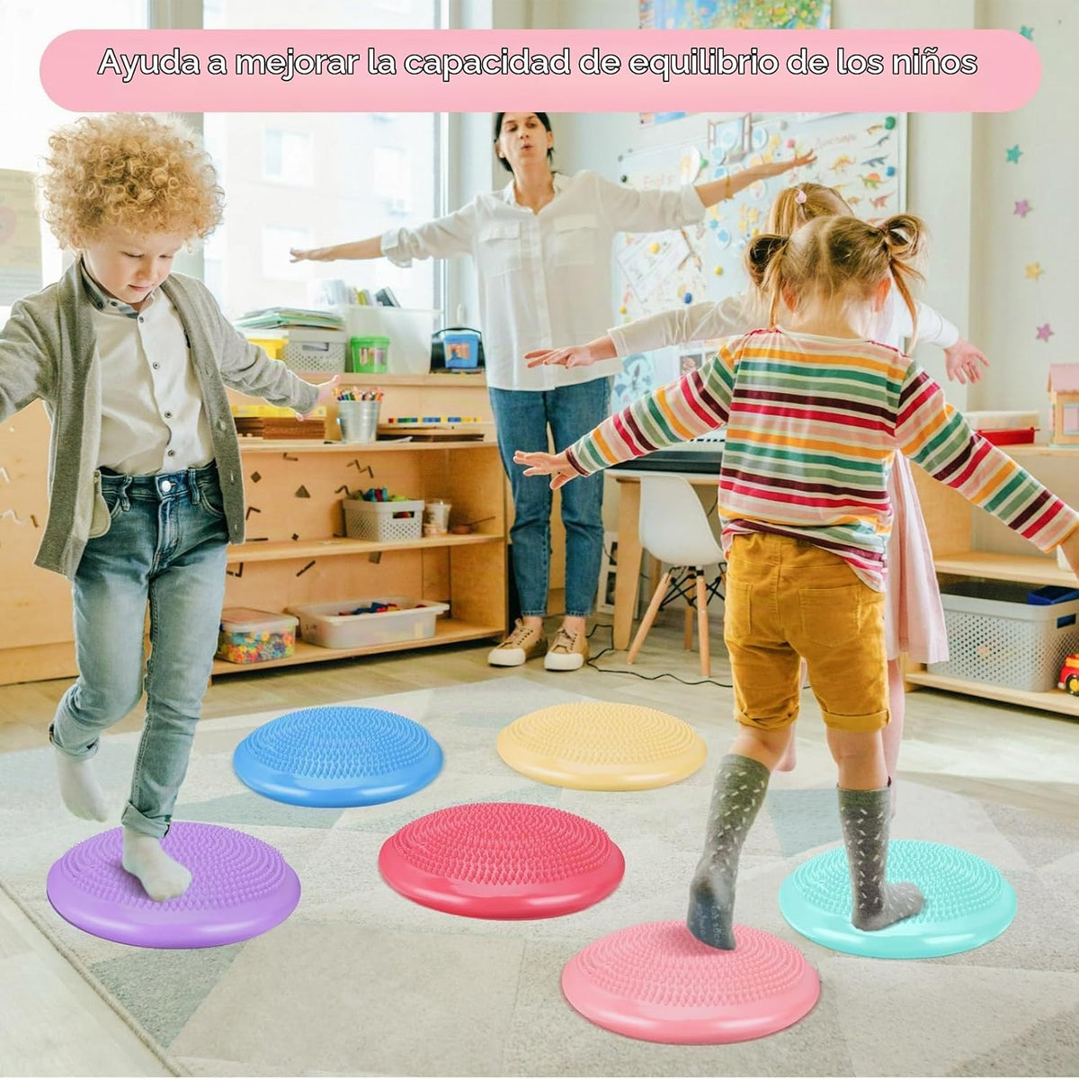 Cojines tambaleantes inflados de 13 pulgadas para niños
