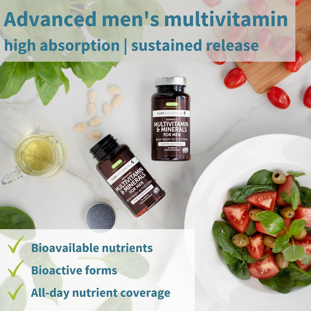 Neurobalance + multivitamínico y minerales para hombres paquete veg...