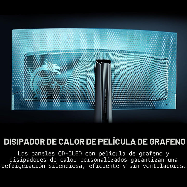 msi MAG 341CQP QD-OLED, 34 Monitor OLED curvado para juegos, 3440 x...