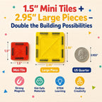 Mini azulejos magnéticos para niños, juego de construcción de 86 piezas con
