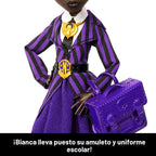 Muñeca y accesorios de Monster High x Wednesday, colección Bianca