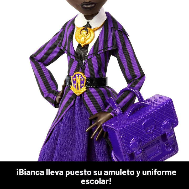 Muñeca y accesorios de Monster High x Wednesday, colección Bianca B...