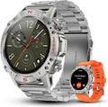 Reloj inteligente plateado para hombre, AMOLED de 1.43 pulgadas
